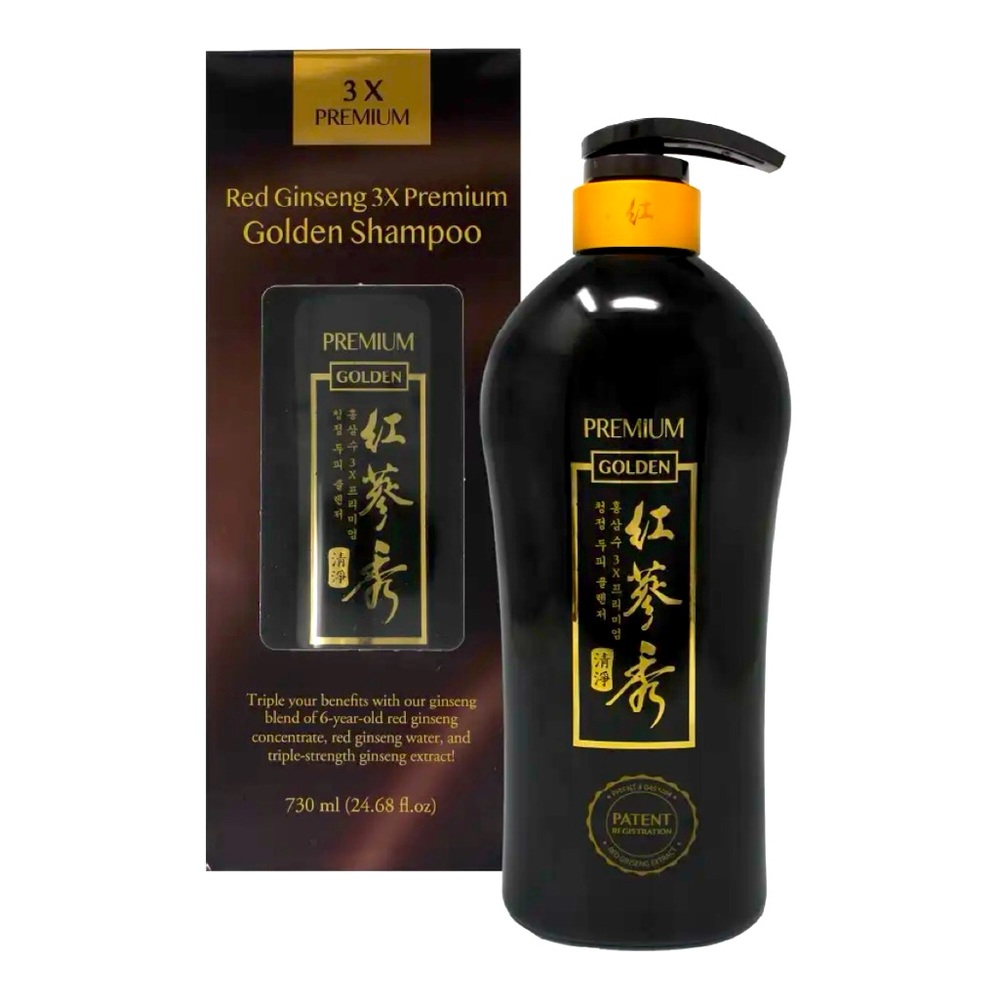 Premium Red Ginseng 3X Golden Shampoo (730ml) made in Korea NWT